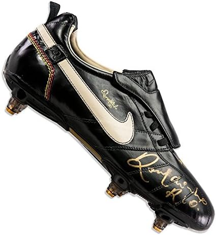 Icons Shop Unisex ICRBT2 Signed Black Nike Ronaldinho Boot, Multi-Colour