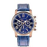 Geneva Damen Herren Quarz Armbanduhr Beiläufig Glockenspiel Leder Minimalistisch Konnotation Leder Groveerble