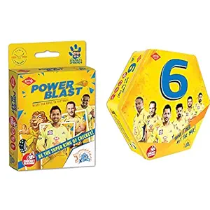 Kaadoo Power Blast-CSK Cricket Card Game and CSK-Cricket Boardgame