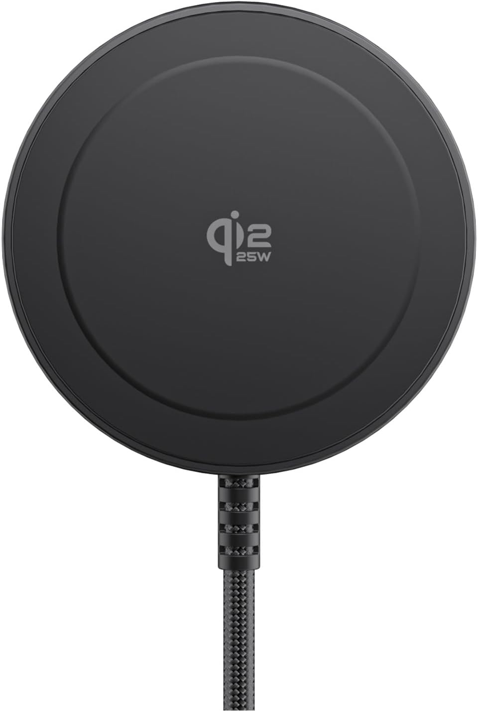 Magnetic Wireless Charger, 25W 5ft Qi2 Fast Charging Pad Compatible With MagSafe for iPhone Air/17e/17/16/15/14/13/12, AirPods 4/3/2/Pro, Pixel 10 Series & More(No Adapter)-Black