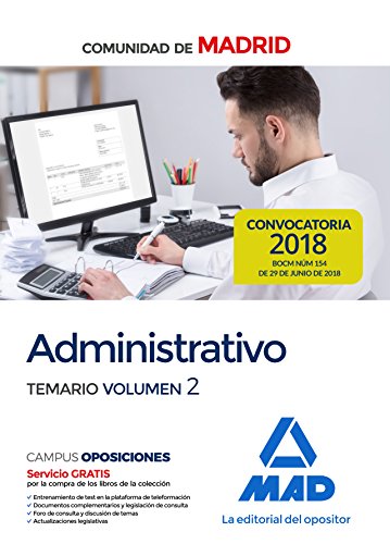 Preisvergleich Produktbild Administrativo de la Comunidad de Madrid. Temario volumen 2
