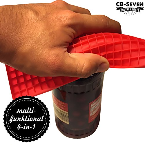 cb-seven’s 4-in-1 Profi Silikon-Topfuntersetzer Topflappen, 4er Set, bunt - 5