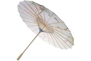 Fenteer Chinesischer Stil Stoffschirm Deko Schirm Sonnenschirm, Props für Tanzen und Fotografie