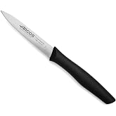 Arcos NITRUM Stainless Steel Peeling Knife 100 mm &ndash; Ideal for Peeling Fruits and Vegetables &ndash; Ergonomic Black Polypropylene H