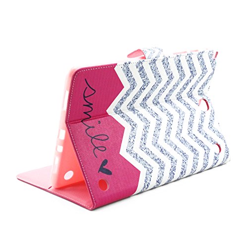 Galaxy Tab A 9.7 SM-T550 Hülle, Deenor Cute Colorful Design Flip Tasche PU Leder Abdeckung Stand Schutzhülle für Samsung Galaxy Tab A 9.7 SM-T550. (Wavy) - 5