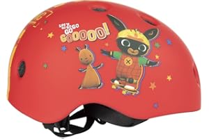 TATAWAY IN VIAGGIO SI CRESCE Kask uliczny rowerowo-deskorolkowy dla dziecięcego króliczka Bing rower rowerowy (rozmiar S) 48-52 cm ochrona czerwony