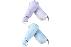 BAODINI Mini parapluie de voyage pour sac à main avec étui, petit parapluie compact, protection UV, petit parapluie de poche léger pour femmes, filles, enfants…