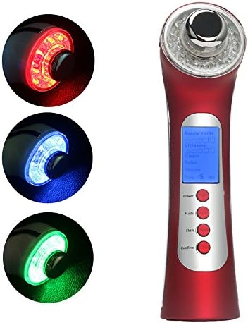 Beauty Facial Massager 5 In 1 Ultrasonic Skin Renewal Photon Whitening Lifting &amp; Clamping Ion Import Skin Care Device