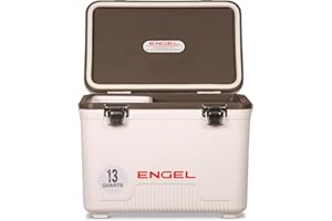 ENGEL Cooler Box 13qt (12.3 litres) Leak-Proof, Air Tight, Drybox Cooler for Camping, Fishing, Hiking, Small Hard Shell Lunchbox Cooler for Men & Women, 38 x 25.4 x 28.5 CM Small Cool Box