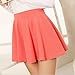 Produktbild Spritech(TM) Women Girls Fashion Skater Flared Plain Mini Party Skirt with Safety Pants Watermelon Red by Spritech