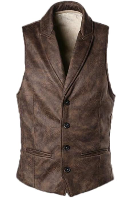 Gilet Homme Sans Manche Gilet Médiéval En Cuir Homme Costume