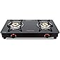 Butterfly Smart Glass Top 2 Burner Open Gas Stove (Black)
