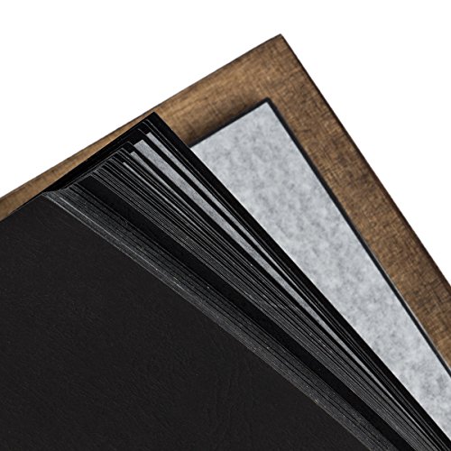 Dickes 75 Blatt Fotoalbum schwarze Kartonseiten 150 Seiten Holz in seiner Ursprünglichkeit - 3