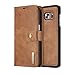 COCK Vintage Genuine Leather Wallet Case Flip cover Magnetic Detachable Leather Back Cover with Card Holder for Samsung Galaxy S7 edge (Tan brown) RS.1400.00