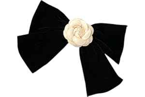 scicent Flower Hair Clip Big Bow Hair Clips Soft Velvet French Barrette Bowknot Hairpin Solid Color Hair Accessories Hair Bows for Women - 09