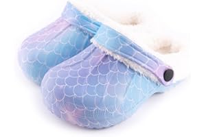 R-ISLAND Zuecos Invierno para niños,Clogs niños,Unisex,con Forro,La Talla 30-35,Eva,Antideslizante,Perfectamente para los nños y Evitar Frio.