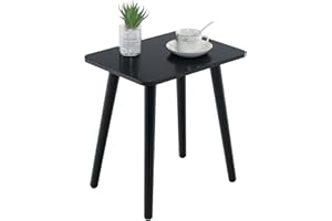 YOUDENOVA Side Table, Wooden End Table, Coffee Snack Table for Living Room, Bedroom, Bedside Table, Nightstand, Sofa Table, 40x30x43, Black