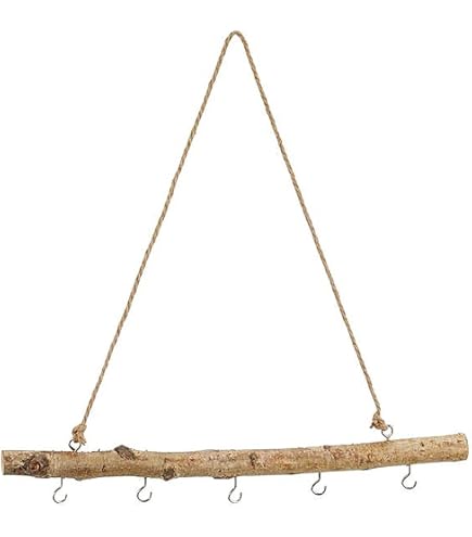 TSTSM Rami di Legno Naturale Gancio Decorativo Appendiabiti da Parete in Legno Organizzatore da Parete Ornamento per Porta di casa