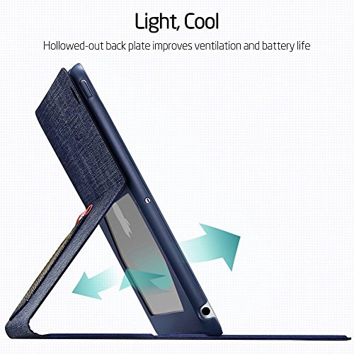 Neues iPad 2017 iPad 9.7 Zoll Hülle, ESR® Städtisch Serie Cover Auto aufwachen / Schlaf Funktion Smart Case und Einstellbarem Blickwinkel Funktion Schutzhülle für Neue iPad 9.7 2017 (Cowboy) - 7