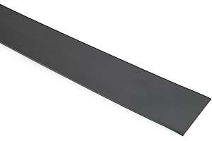 1 Metre Durable PVC Flat Bar Trim Door Window Architrave UV Resistance in Multiple Sizes, Black or White Cover TMW Profiles (Anthracite 12 x 2.6 mm)