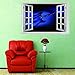 Produktbild BAIJJ 3D Fenster Aufkleber wandbild Kunst Poster PVC Selbstklebende Late Night Gitarre Aufkleber büro Dekoration Schlafzimmer küche Dekoration wandkunst ästhetische konzeption 50x70 cm