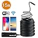 Produktbild BlueFire Kabelloses Endoskop WiFi Inspektionskamera Halbsteife Kabel Wasserdichte mit 2,0 Megapixel 720P HD 6 Einstellbare LED Licht für iPhones(Oben IOS6) / Android Handys / iPads / Tablet PC(15M)