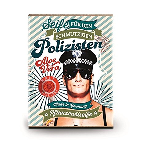 Preisvergleich Produktbild Frech lustige Seife 100g Pflanzenölseife Aloe Vera (Polizist)