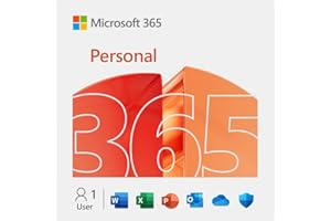 Microsoft 365 Personal -1 TB of cloud storage - Advanced security - Innovative apps with AI - 12-Month Subscription - Windows/Mac (Email delivery in 2 hours-No CD)