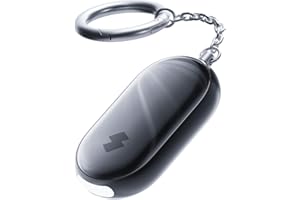 SwitchBot Allarme di Sicurezza Personale, Sirena Potente da 130dB con Luce LED Stroboscopica, Portachiavi di Autodifesa IP65 con Avvisi di Posizione, Perfetto per Donne, Bambini e Anziani, Nero