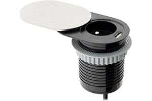 Bloc prise encastrable compact à glissière avec port USB - Otio