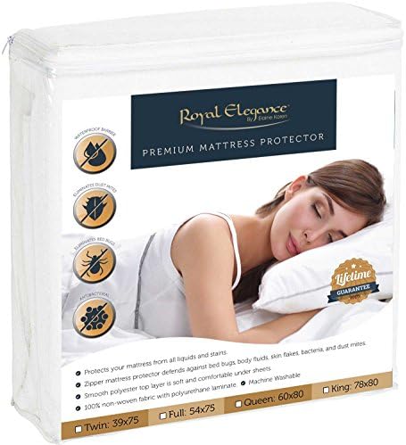 LINEN COLLECTION DELUXE BED BUGS Mattress Protector QUEEN