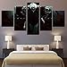 Produktbild Karrnta Drucke Auf Leinwand 5 Teilig Vlies Wandbild Kunstdruck Wanddeko Tokyo Ghoul Gemälde Kunstwerk Anime Style Wall Decor für Office oder Home Frameless,B,10x15x2+10x20x2+10x25x1