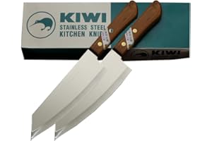 EMOBUG Kiwi couteau de chef, couteau chef asiatique thaïlandais couteaux de cuisine, Modèle n° 173 (2 pièces)