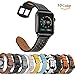Produktbild Chok Idea Leder Strap Compatible with Apple Watch Armband 42mm 44mm,Echtleder Strap Ersatz Armband mit Secure Metal Schnalle Replacement for iWatch Apple Watch Series 4 3/2/1,Casual Black