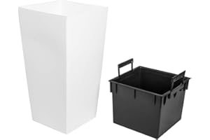 Prosperplast - Maceta urbi square 32.5x32.5x61h cm blanco e3