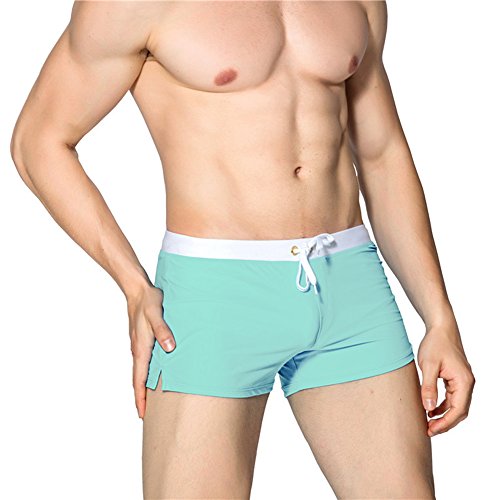 Ateid Bañador de Natación Boxer para Hombre Verde Claro XL