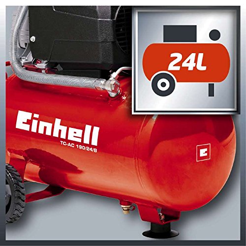 Einhell Kompressor TC-AC 190/24/8 (1,5 kW, 24 l, Ansaugleistung 160 l/min, 8 bar, automatischer Druckschalter) - 6