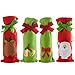 Produktbild QILICZ Weihnachten Weinflasche Abdeckung Tasche,4stk Weihnachten Flasche Kleidung Weihnachten Tischdekoration Taschen Weihnachts Anzug Kostüm Weinflasche Wrap-Abdeckungs Beutel Dekoration