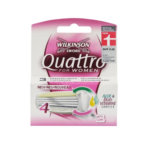 Preisvergleich Produktbild Wilkinson Quattro for Woman Rasierklingen, 3er-Pack