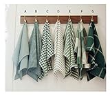  Servilletas de Color Verde Brillante, 7 Piezas de 100% algodón, 60 x 45 cm, Estilo Vintage, servilletas largas, Mantel de Mesa, servilleta de Tela acogedora