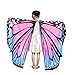 Produktbild Elecenty Soft Schmetterlingsflügel Shawl Fairy Nymph Pixie Costume Accessory Schmetterling Flügel Schal Schals Nymphe Poncho Kostüm Zubehör für Show Daily Party Fasching (Einheitsgröße, Rosa 4)