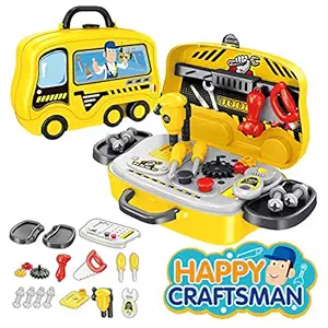 arha iinternational 36 pieces portable engineering toys tool set for kids boys- Multi color