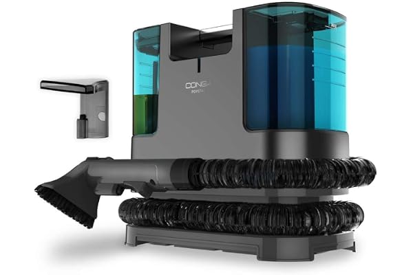Cecotec Nettoyeur de Tapis Conga Popstar 3000 CarpetClean. Nettoyeur Vapeur 400 W, 2 Réservoirs d'Eau (Propre et Sale), Pulvérisateur d'Eau, Rayon d'Action de 6 m, Longueur du Tuyau 1,2 m