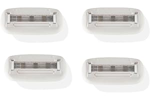 ‎JUNO & ME juno & me – Rasierer Refill-Kit: 4x Premium Wechselklingen | pflegt während der Rasur dank 360° Deep Moisture Strip mit Aloe Vera, Vitamin E & Jojobaöl | beugt Rasierpickel vor | vegan |Rasierer Damen