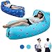 Produktbild KKG® 2018 Wasserdichtes Aufblasbares Luftsofa Upgrade neue Stil aufblasbare wasserdichte Sonnenschirm kompakte leichte tragbare Luft faul Schlafsack Sofa / Bett /sitzsack luft outdoor (flamingos-Light blue)