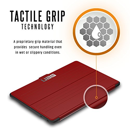 Urban Armor Gear Metropolis Schutzhülle nach US-Militärstandard für Apple 10,5″ iPad Pro (2017) – rot [Verstärkte Ecken | Wake/Sleep | Sturzfest | Antistatisch Standfunktion] – IPDP10.5-E-MG - 4