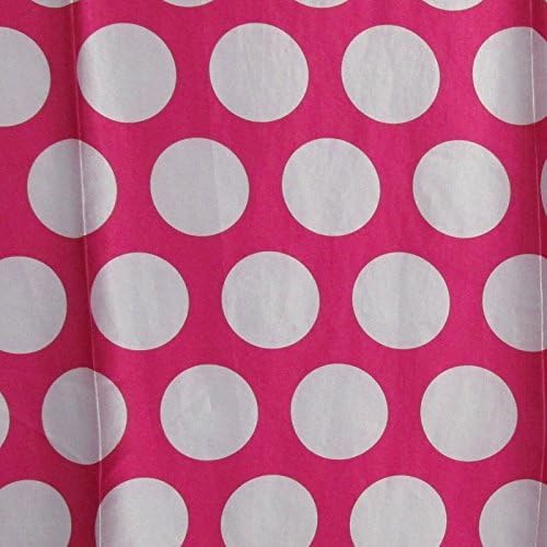 Fuchsia / White Polka Dot Charmeuse 3 inches Dots Fabric 58 inches width sold by the yard by New Star Fabric