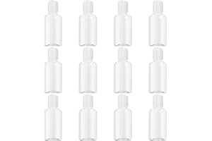 BESPORTBLE 12 Piezas 75 Ml Botella Recargable Vacía Prensa Tapa Botella de Viaje Contenedor de Almacenamiento para Champú Crema Loción (Tapa Color Aleatorio)