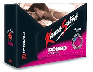 KamaSutra Dotted Condoms for Men - 20 Count