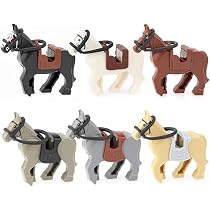 TRavesty 6 Tier-Minifiguren Aus Bausteinen – Schweinchen-Set, Bunt, Aus ABS-Kunststoff, Für Sammler & DIY-Fans